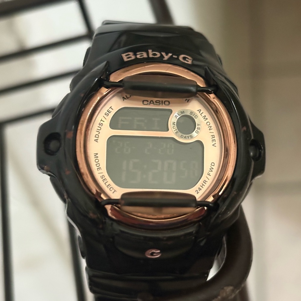Casio Baby-G Black and Gold watch